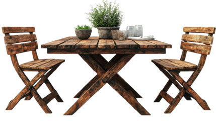 wooden chair isolated on white background