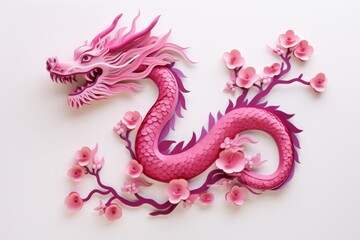Fototapeta premium Dragon Dance blossom dragon craft.