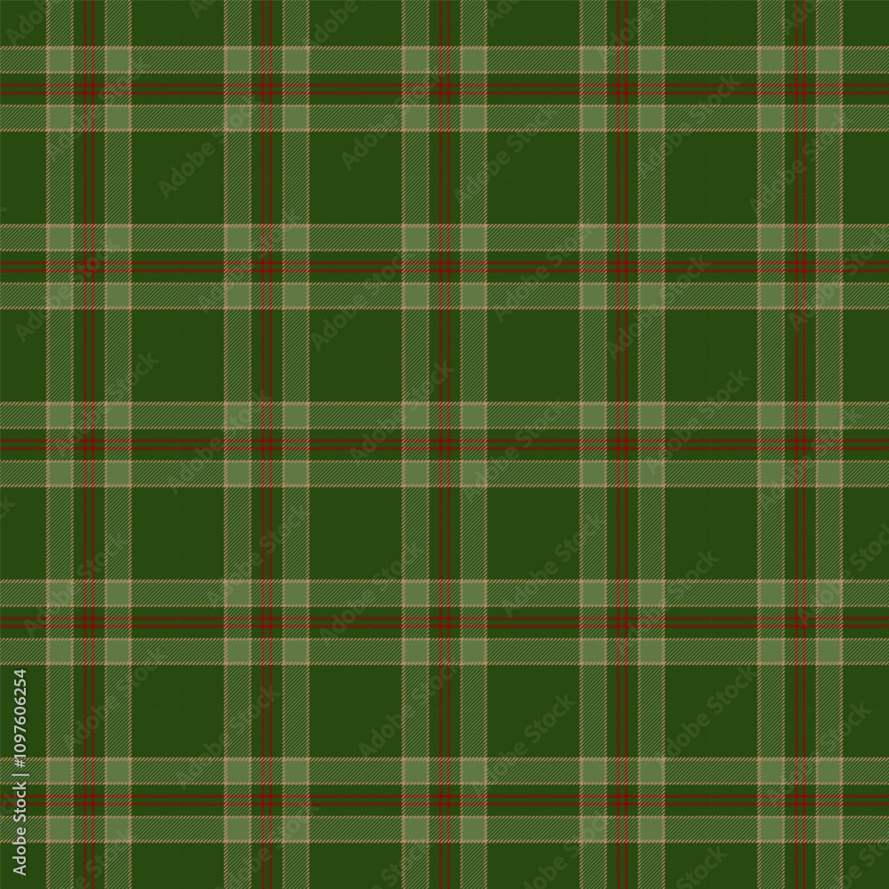 Canvas Prints plaid with twill weave repeat pattern.checkered tartan gingham seamless pattern in green.geometric g