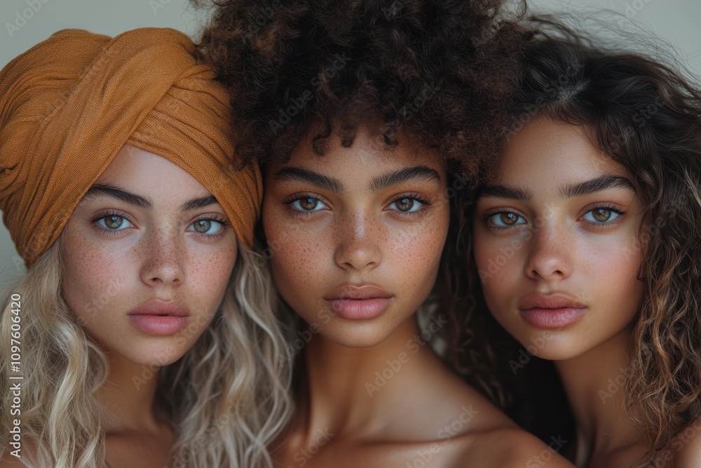 Poster women of colour utilizing ai tools in creative spaces,