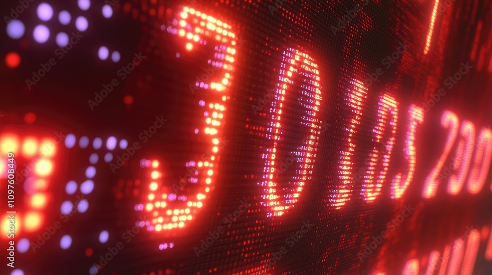 Poster Close-up shot of glowing 3D binary digits floating on a digital screen, showcasing advanced technology and data transfer.