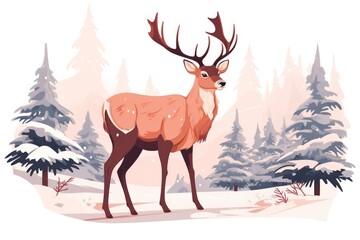 Reindeer wildlife animal antler.