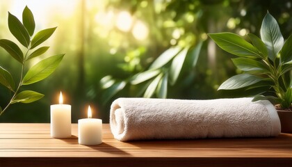 Soft lighting and natural elements combine to create a serene spa setting, perfect for relaxation and rejuvenation
