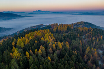 Wschód słońca Beskid Sądecki, Malnik