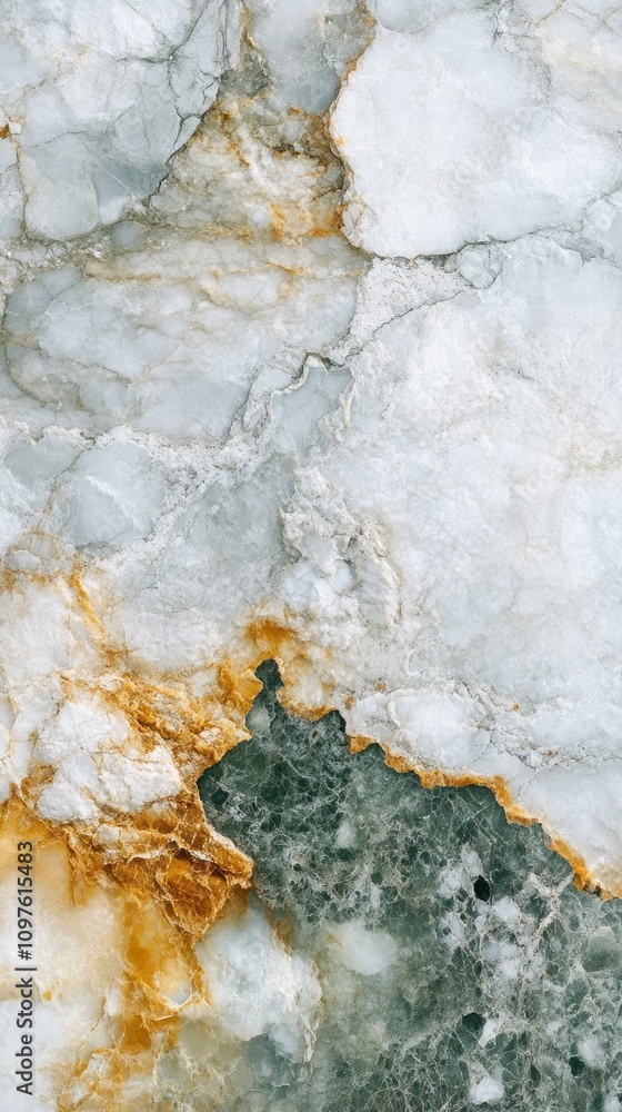 Poster a close up of a stone wall with a gold and white color scheme