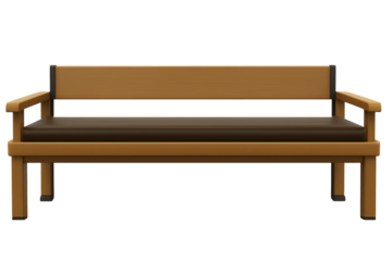 Hospital rest bench on transparent background