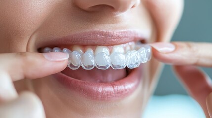 Aligning your smile clear aligners application dental office health guide clinical setting close-up oral care