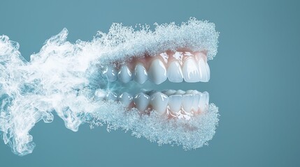 Obraz premium Dental health revolution innovative mouthwash technology modern lab graphic design clean environment visual concept