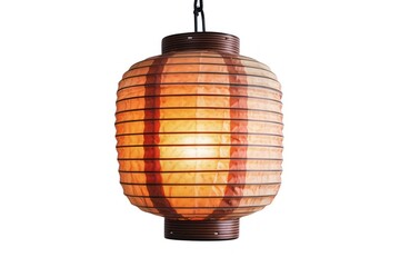 Fototapeta premium Japanese lampshade lantern white background.