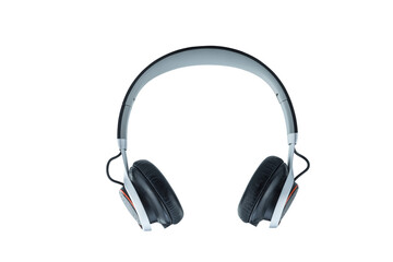 Wireless over-ear headphone isolated on transparent background, png file 