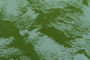 Background: green water with waves