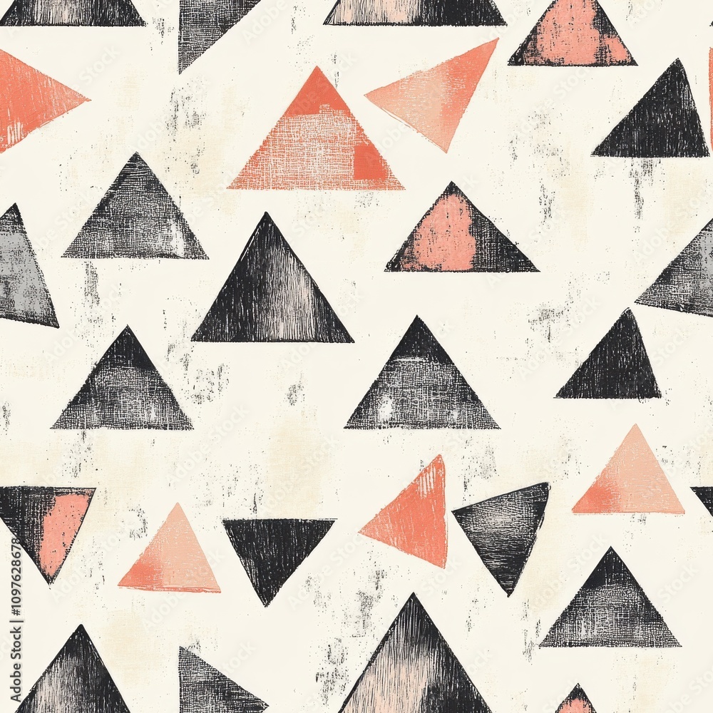 Fototapete a modern abstract pattern of colorful triangles on a light background showcasing geometric design el