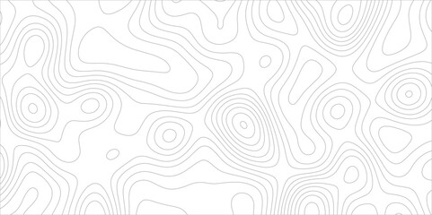 Abstract background with topographic map white background. The stylized height of the topographic map contour in black lines. gradient multicolor wave curve lines banner background design.