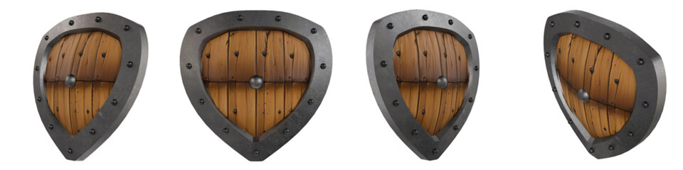 3D Old Shield Isolated