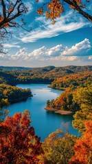 Experience breathtaking autumn colors at Oak Mountain State Park, showcasing vibrant landscapes and serene waters
