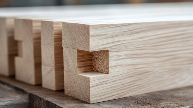 Close-up of Dovetail Joinery in Woodworking Project Showcasing Precision and Craftsmanship
