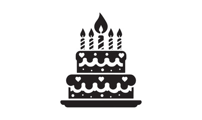 Cake vector design 