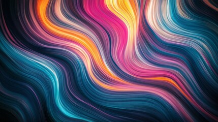 Fototapeta premium Vibrant abstract swirling waves: a dynamic