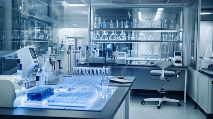 "State-of-the-Art High-Tech Laboratory Equipped with Cutting-Edge Tools, Advanced Automation Systems, and Innovative Technologies for Groundbreaking Research and Precision Testing in Science and Engin