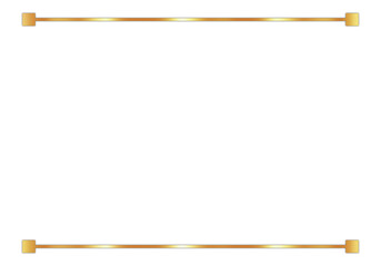 Classic Bronze Text Frame, Isolated on White