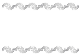 Classic Silver Text Frame, Isolated on White