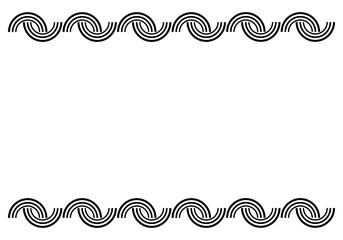 Classic Black Text Frame, Isolated on White