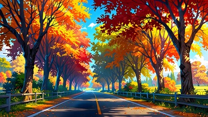 autumn trees, autumn landscapes