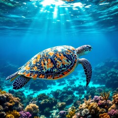 Obraz premium green sea turtle