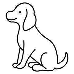 dog line art drawing