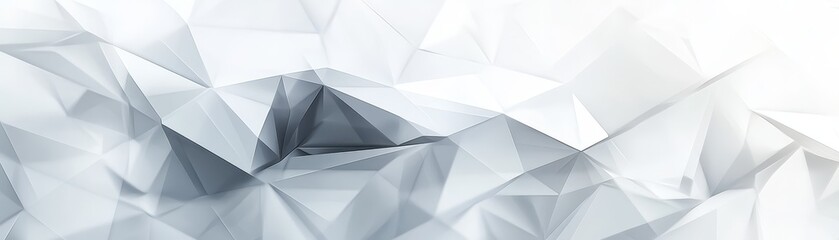 Obraz premium Abstract white low poly background modern geometric design, minimalist texture, clean polygonal shape for digital art, wallpaper, and graphic illustrations