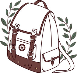 A Beautiful Witch Backpack icon vector on white background