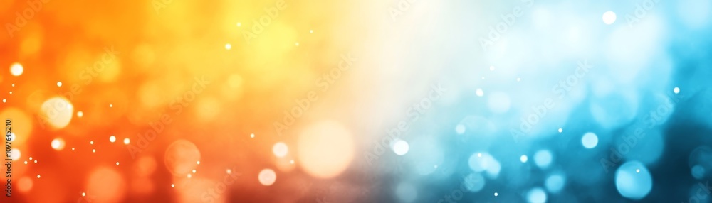 Poster abstract blurred background with bokeh effect, vibrant colors and soft illumination
