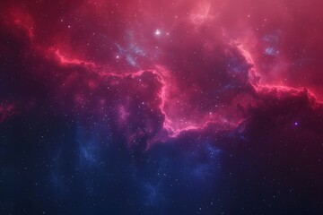 Obraz premium A vibrant cosmic scene with swirling clouds of pink and blue, depicting the beauty of space.