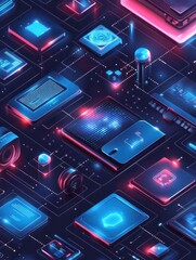 Obraz premium Data protection and recovery abstract concept vector illustration set. Cyber security software, automatic backup, external hard drive, mobile phone synchronization, storage hdd abstract metaphor.