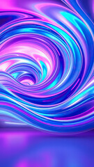 Fototapeta premium Vibrant abstract wallpaper with dynamic wave shapes, abstract, waves, orange, pink