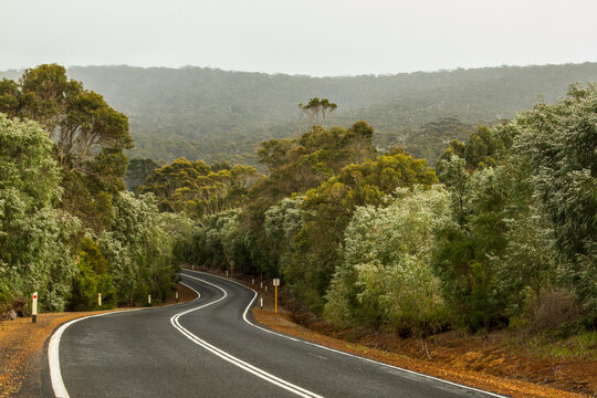 Winding country road