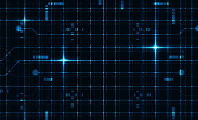 Circuit board. High-tech technology background