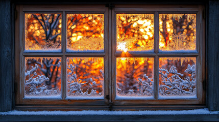 Close-up view of condensation on a double-glazed window symbolizing moisture, cold, temperature contrast, and the boundary between comfort and external weather elements