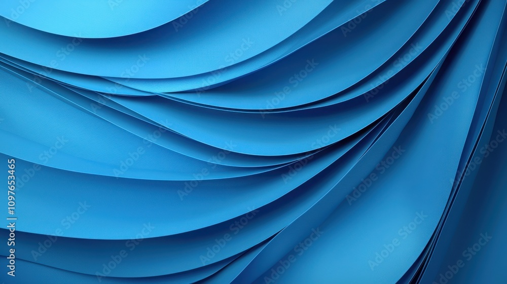 Poster dynamic blue wave patterns in abstract design digital artwork conceptual