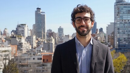 Hispanic journalist reporting on innovative education systems in Buenos Aires, Argentina