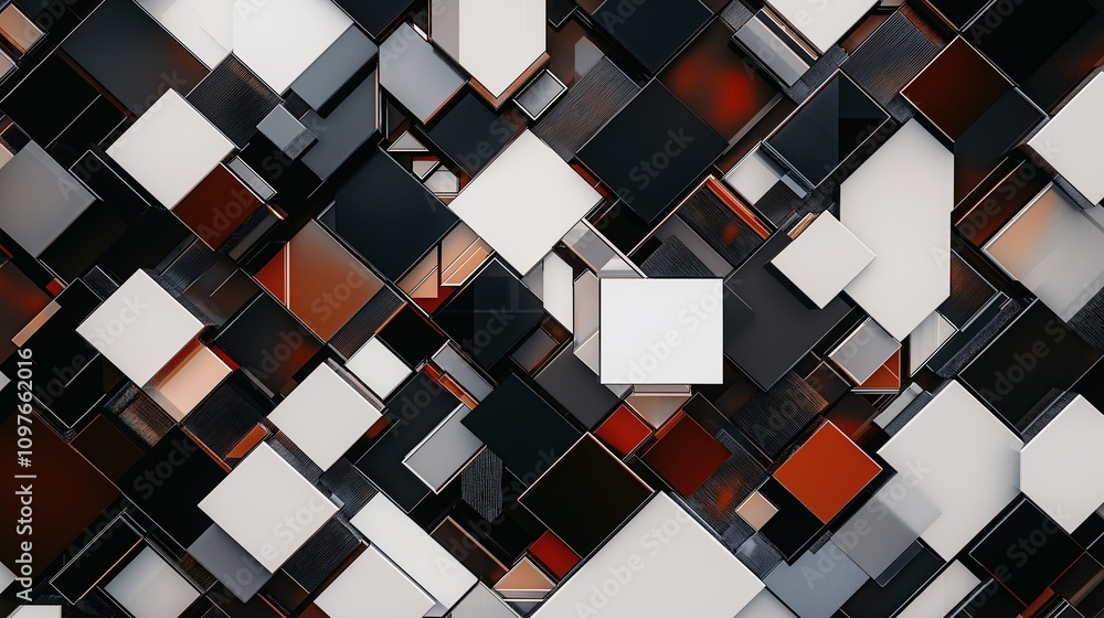 Aufkleber Abstract aerial view of city blocks in geometric patterns with muted tones