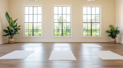 Fototapeta premium A wellness center offering services like yoga, meditation, and nutrition counseling to prevent health risks and improve overall well-being.