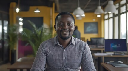 African entrepreneur integrating productivity hacks at a tech hub in Nairobi, Kenya