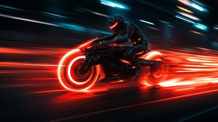 Obraz premium バイクに乗る人