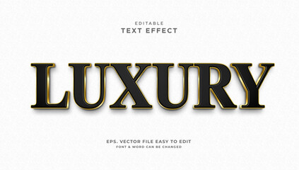 Luxury editable text effect black gold 