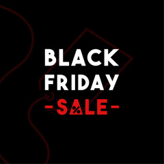 Black Friday Sale. Black background.