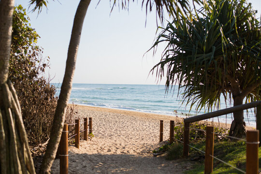 Sandy Path to Empty Sandy Beach