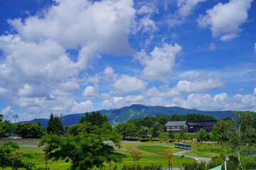 岐阜県郡上市　牧歌の里から見える風景