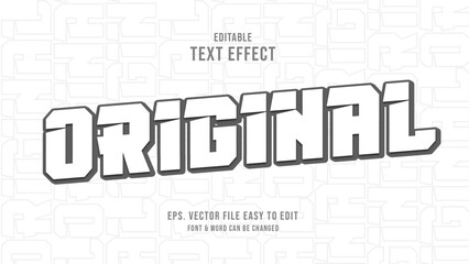 3d original simple text effect