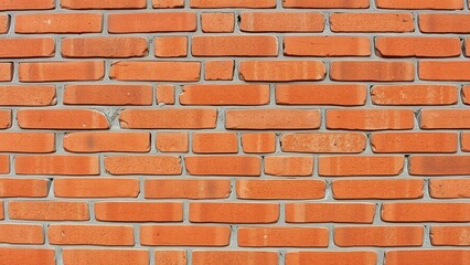 Obraz premium Vibrant Orange Brick Wall Background for Creative Designs and Decor